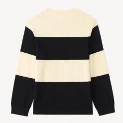 Pull garçon en tricot avec broderie bouclette