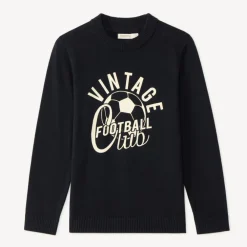 Pull garçon manches longues en tricot imprimé fantaisie