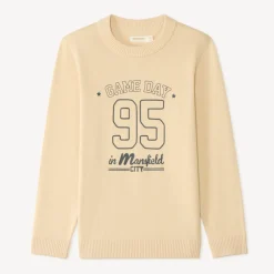 Pull garçon manches longues en tricot imprimé fantaisie