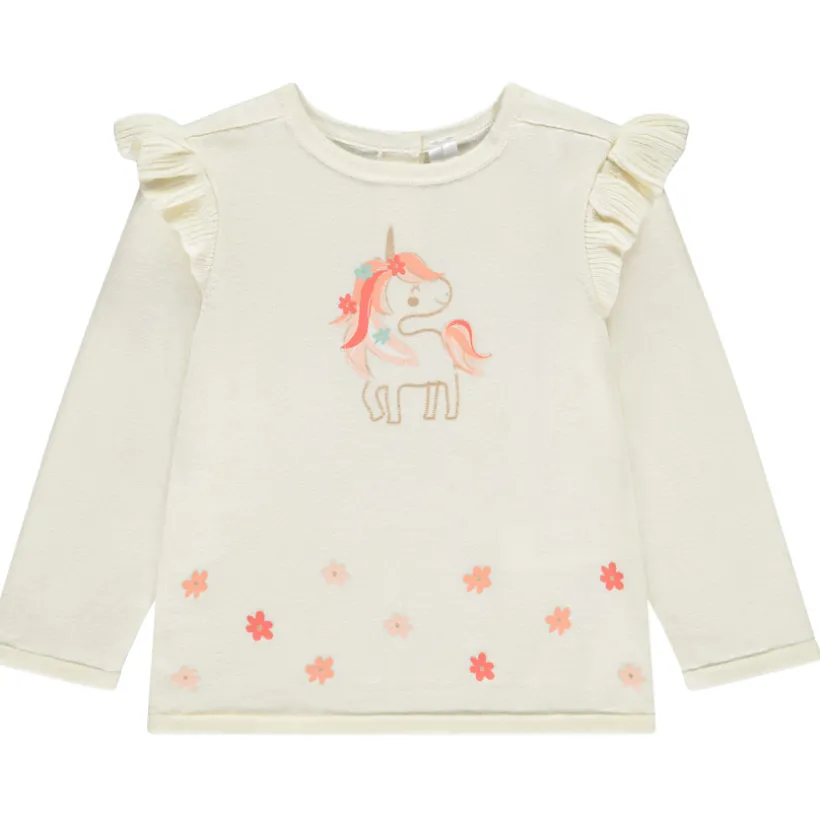 Pull à manches longues avec print fantaisie pour bébé fille