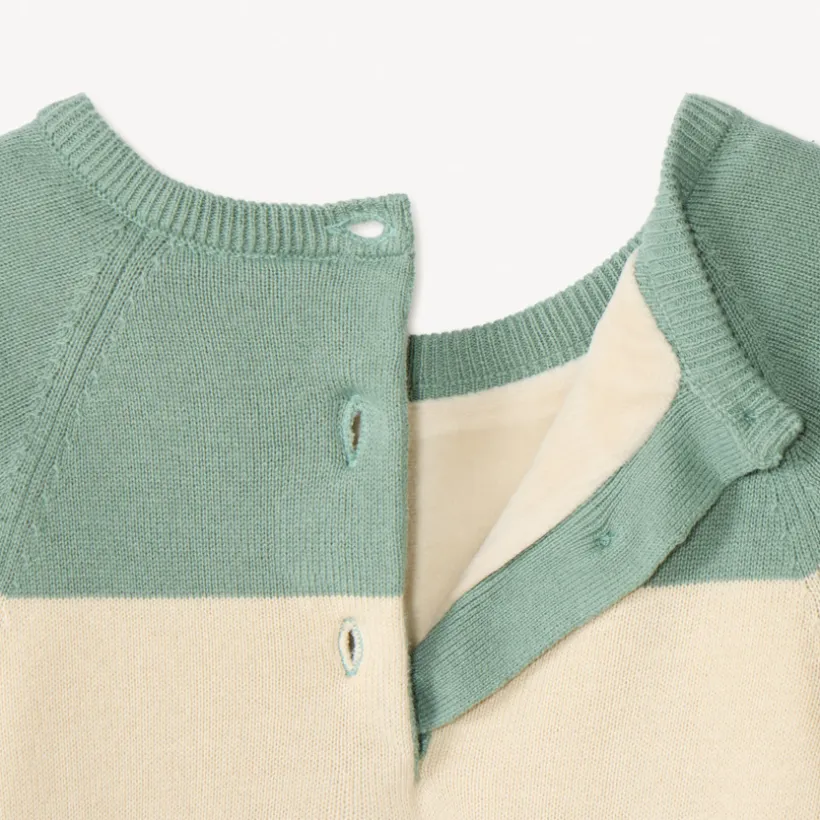 Pull manches longues en tricot ludique doublé en velours pour bébé garçon