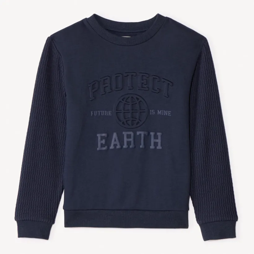 Pull manches longues à puffed print fantaisie pour garçon