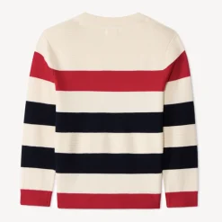 Pull manches longues rayé en tricot pour garçon