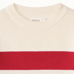 Pull manches longues rayé en tricot pour garçon