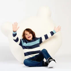 Pull manches longues rayé en tricot pour garçon