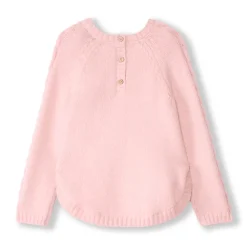 Pull poncho en tricot uni pour bébé fille