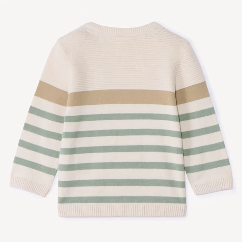 Pull rayé en tricot fantaisie pour bébé garçon