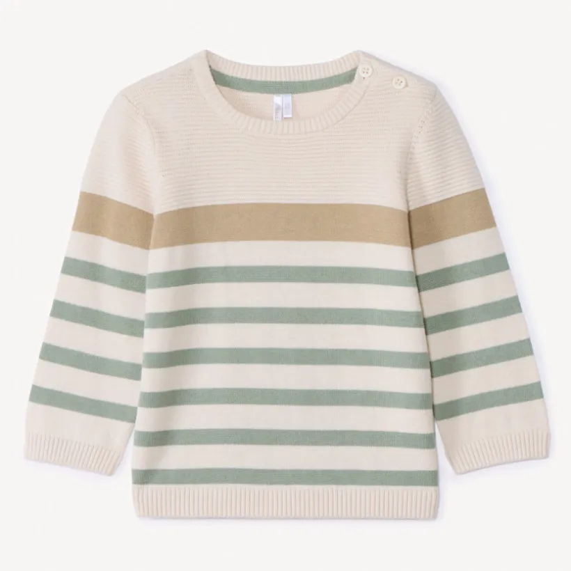 Pull rayé en tricot fantaisie pour bébé garçon