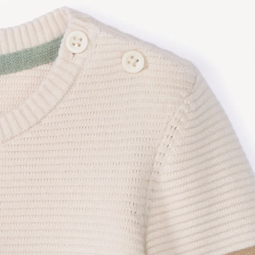 Pull rayé en tricot fantaisie pour bébé garçon