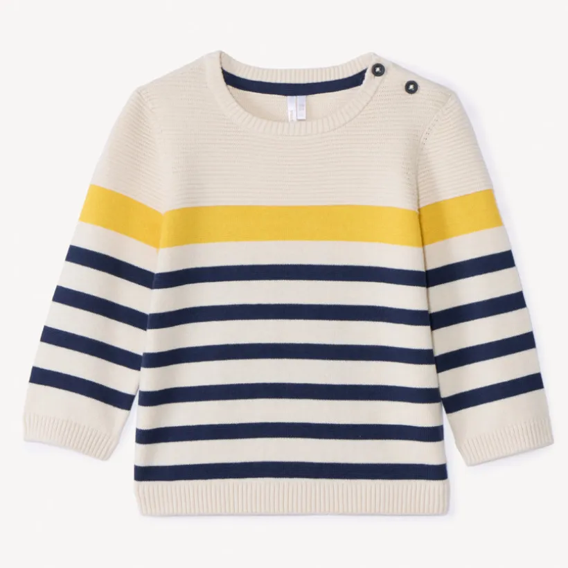 Pull rayé en tricot fantaisie pour bébé garçon