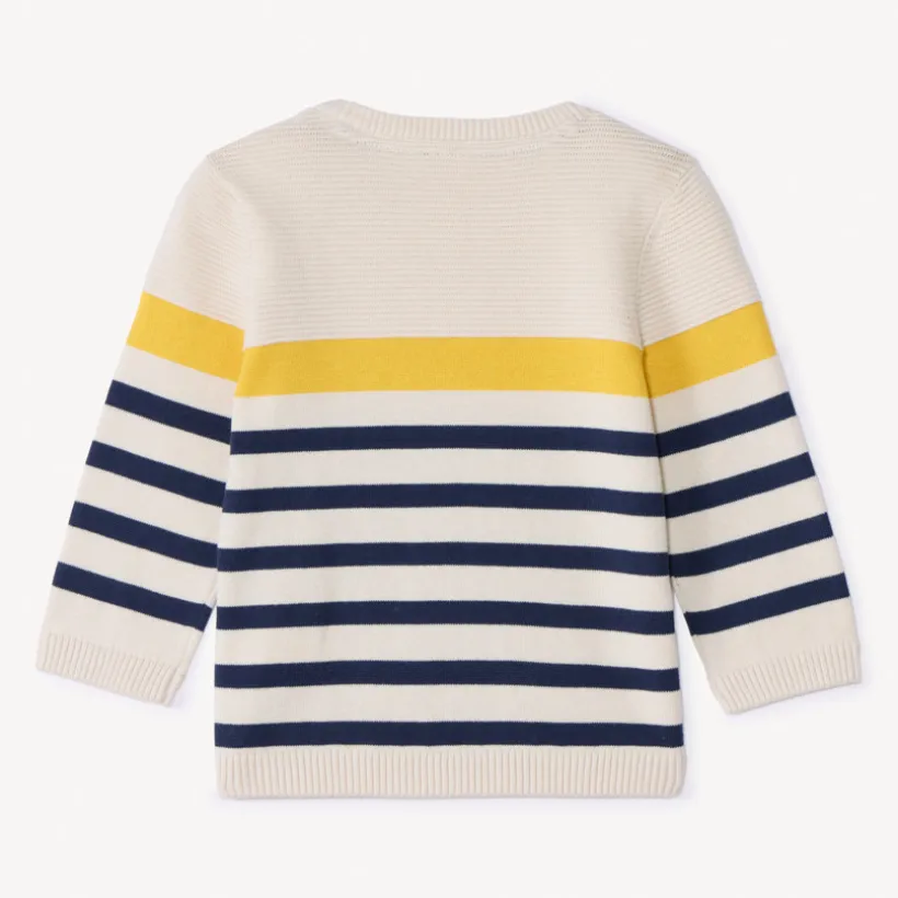 Pull rayé en tricot fantaisie pour bébé garçon