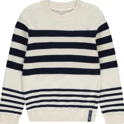 Pull rayé en tricot fantaisie pour garçon