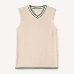 Pull sans manches en tricot uni pour garçon