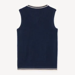 Pull sans manches en tricot uni pour garçon