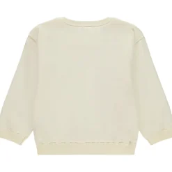 Pull tricot doublé en velours avec patch brodé fantaisie pour bébé fille