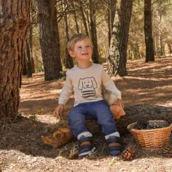 Pull uni en tricot avec print chien pour bébé garçon