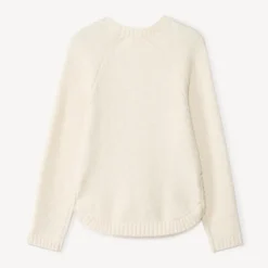 Pull uni en tricot torsadé scintillant pour fille