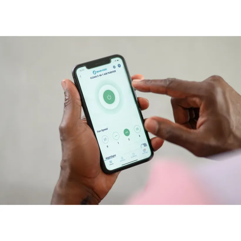 Purificateur d'air connecté 3 en 1 sons et veilleuse