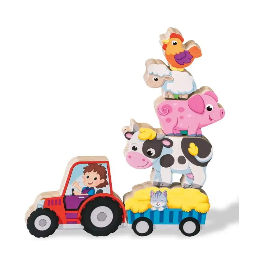 Puzzle en bois aimanté Apprendre à compter à la ferme Play+