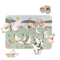 Puzzle en bois 7 pièces La Vie à la Ferme