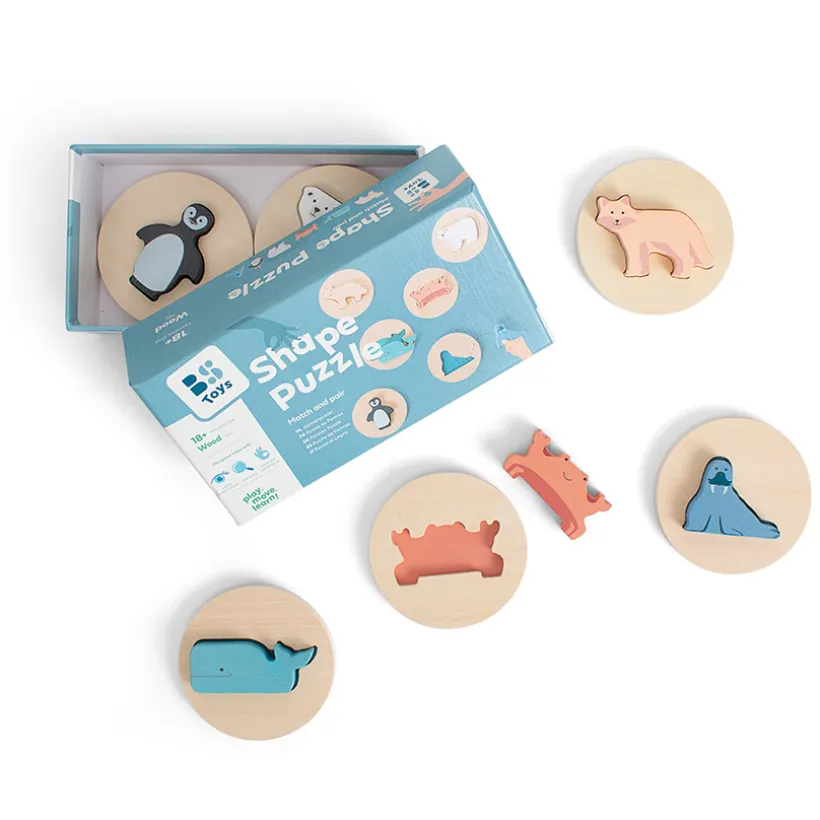 Puzzle formes d'animaux en bois