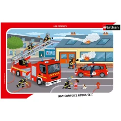 Puzzle 15 Pièces Les Pompiers - Nathan