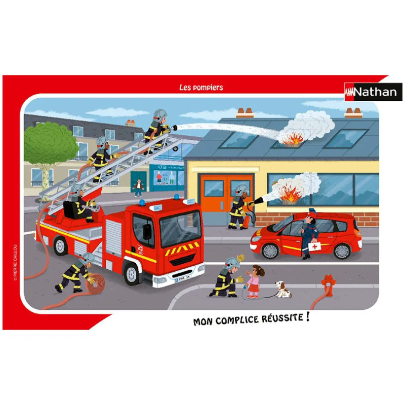 Puzzle 15 Pièces Les Pompiers - Nathan