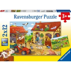 Puzzles 2 x 12 Pièces Le Travail à la Ferme