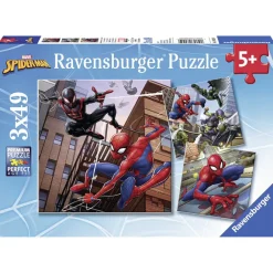 Puzzles 3 x 49 Pièces Spider-Man en Action