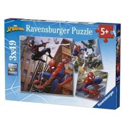 Puzzles 3 x 49 Pièces Spider-Man en Action