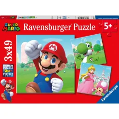 Puzzles 3 x 49 Pièces Super Mario