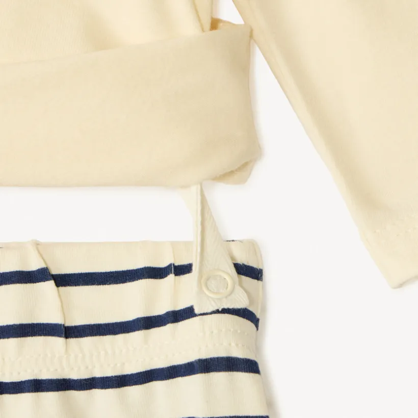 Pyjama léger 2 pièces chat pour bébé fille avec finitions différentes selon l'âge