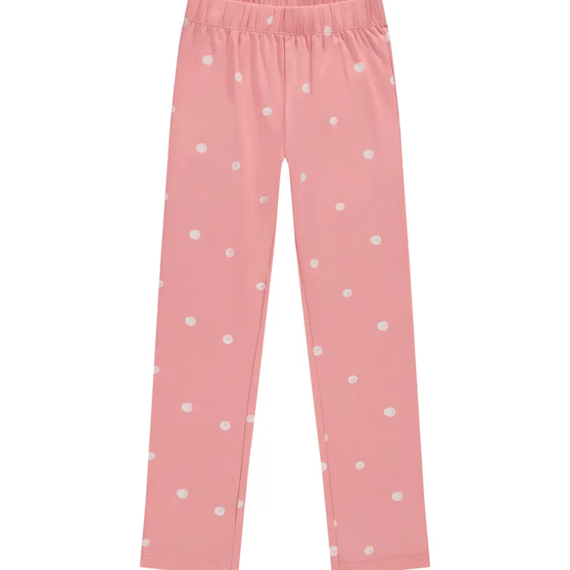 Pyjama 2 pièces avec t-shirt à volants + bas imprimé pour fille