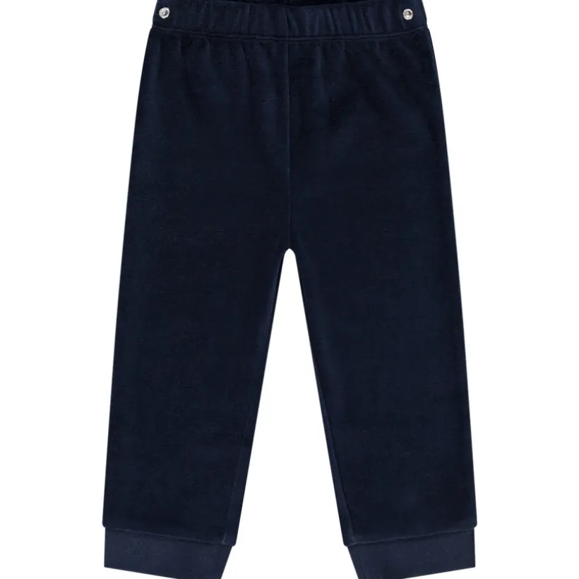 Pyjama 2 pièces en velours patch brodé ours pour bébé garçon
