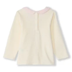 Pyjama 2 pièces lapin en velours pour bébé fille avec finitions différentes selon l'âge