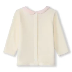 Pyjama 2 pièces lapin en velours pour bébé fille avec finitions différentes selon l'âge