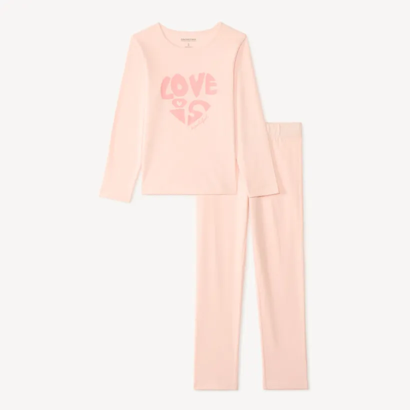 Pyjama 2 pièces manches longues print fantaisie pour fille
