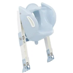 Réducteur de toilettes Kiddyloo - Fleur bleue/Blanc