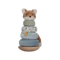 Renard à empiler doudou et bois