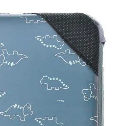 Réhausseur de chaise en toile déperlante imprimé dinosaures - Bleu