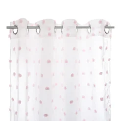 Rideau multi pompons - Rose