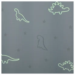 Rideau occultant phosphorescent Dinosaures 140 x 250 cm - Bleu