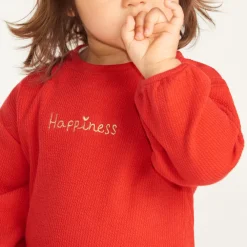 Robe bébé fille effet 2 en 1 imprimé tulipe