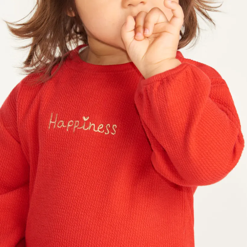 Robe bébé fille effet 2 en 1 imprimé tulipe