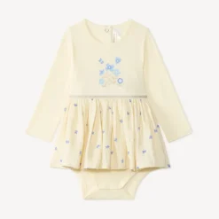 Robe bébé fille 2-en-1 imprimé papillon