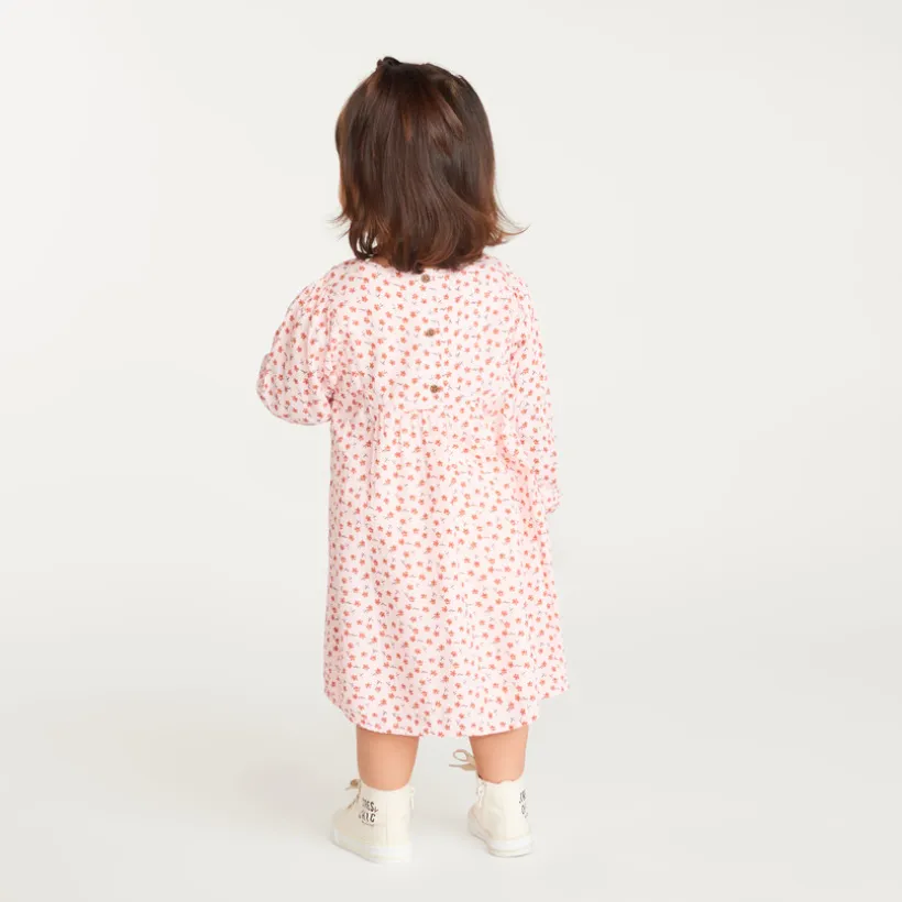 Robe bébé fille manches longues imprimé fleuri