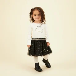 Robe bi-matière avec patch Harry Potter Warner pour bébé fille