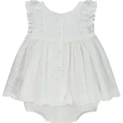 Robe body effet 2 en 1 avec broderie anglaise pour bébé fille