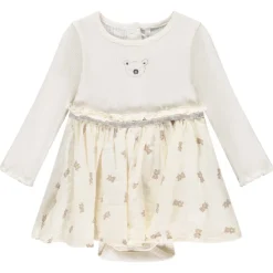 Robe body effet 2 en 1 avec imprimé oursons pour bébé fille