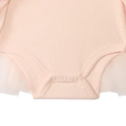 Robe body effet 2 en 1 avec tulle pailleté pour bébé fille
